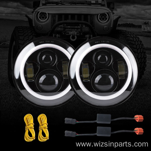 Angel Eyes Headlight For Jeep Wrangler JK 07-18